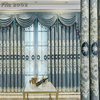 european style embossed embroidered curtains high end luxury shading custom curtains for living dining room bedroom
