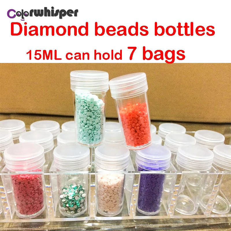 Флаконы для алмазной вышивки пустая коробка объем 15 мл вмещает 7 пакетов