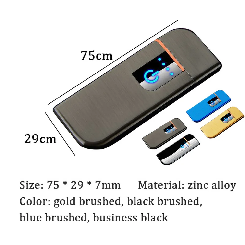 Индукционная Электронная зажигалка NewFingerprint USB перезаряжаемая Вольфрамовая