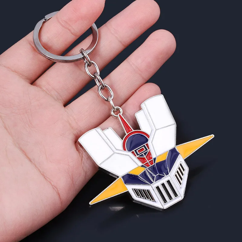 Anime Mazinger Z UFO Robot Grendizer Keychain Portrait Multicolor Mask Metal Keyring Men Boy Fans Accessories Gift Jewelry | Украшения и