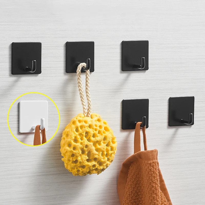 Крючок для халата черные самоклеящиеся крючки ванной комнаты полотенец