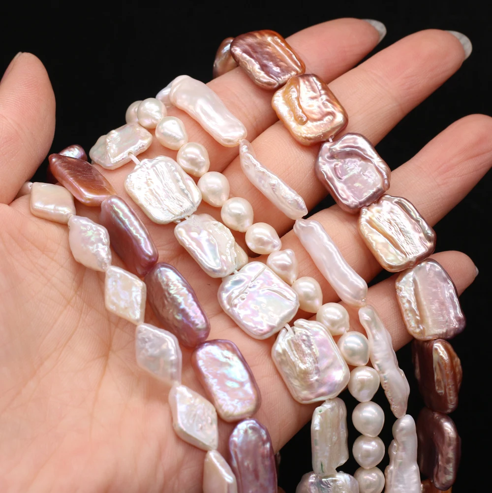 

Irregular Beads Purple White Pearl Bead Natural Freshwater Pearls for Necklace Bracelet Jewelry Making Accessories Gift