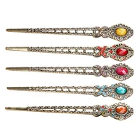 1pc gift classical rhinestone shiny gem vintage hair pin hair clip bride tiara hair accessories elegant