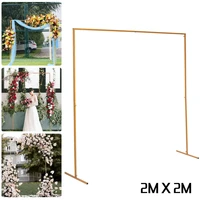 2m x 2m wedding stage background frame wrought iron decorative flower stand custom wedding square arch shelf wedding decor