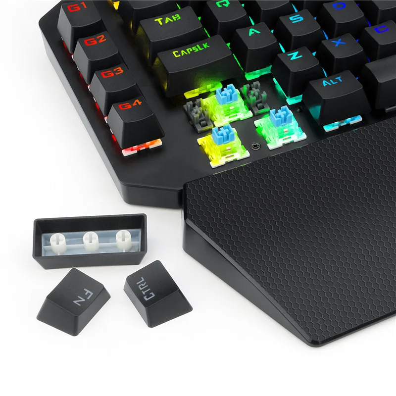 Механическая игровая клавиатура K700 с одной рукой RGB светодиодный ная подсветка