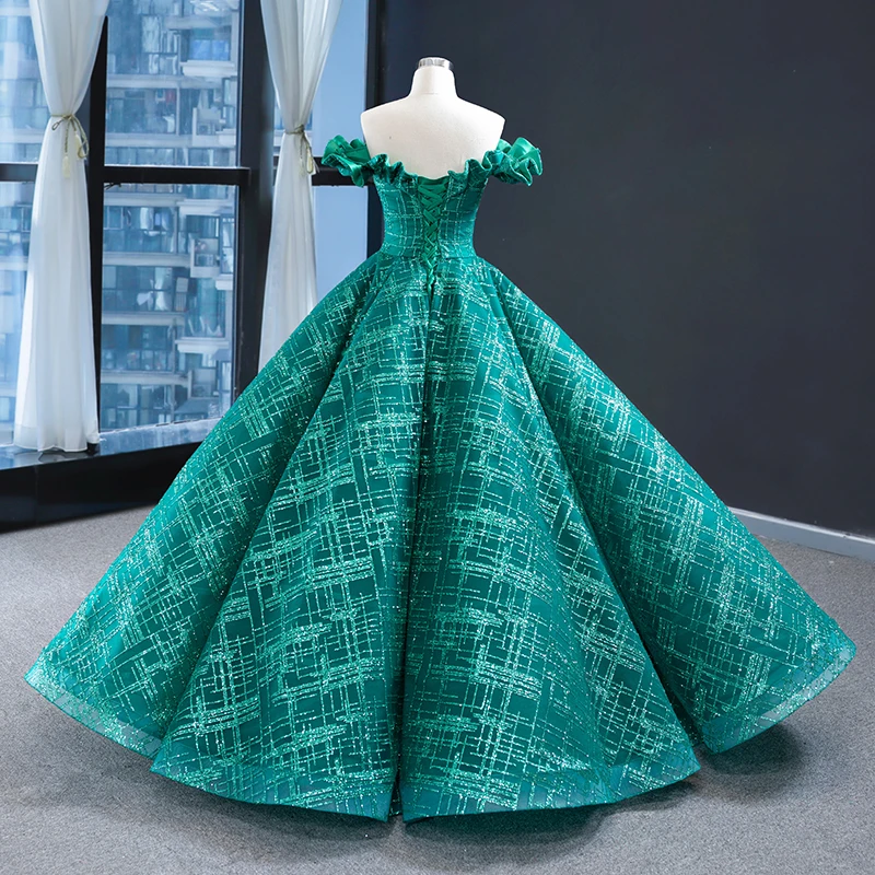 J67004 jancember evening dress 2020 with green sweetheart off shoulder ball gown pattern formal dresses vestidos de formatura