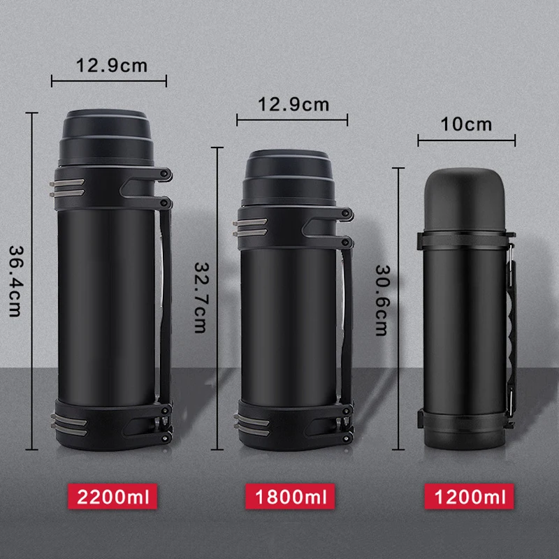 1 шт. 1200 мл/2200 мл Термос бутылка из нержавеющей стали кофе Дорожная кружка-термос тумблер термоизолированная вакуумная колба для термоса