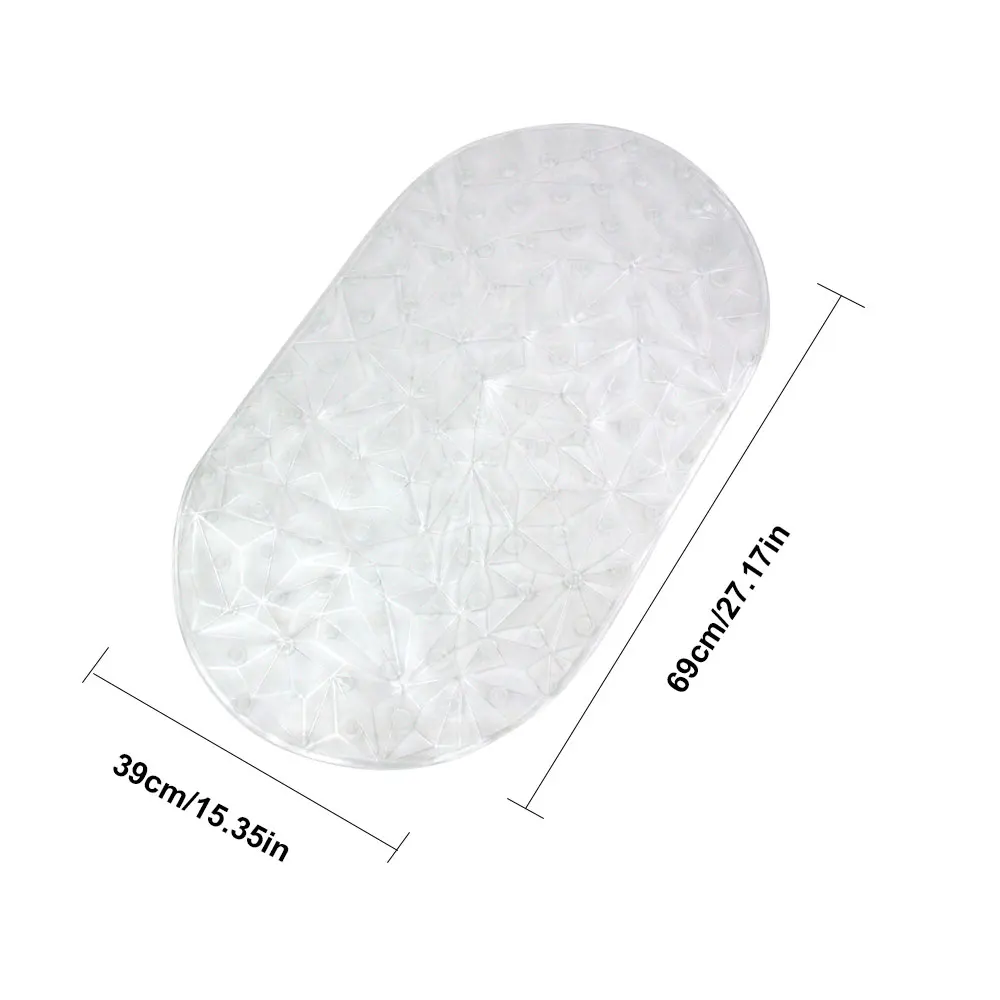 Hot Shower Safety Mats Feet Massage Anti-Bacteria Transparent 3D Non Slip Bath Mat Bathroom Bathtub Floor Pad with Suction Cups | Дом и сад