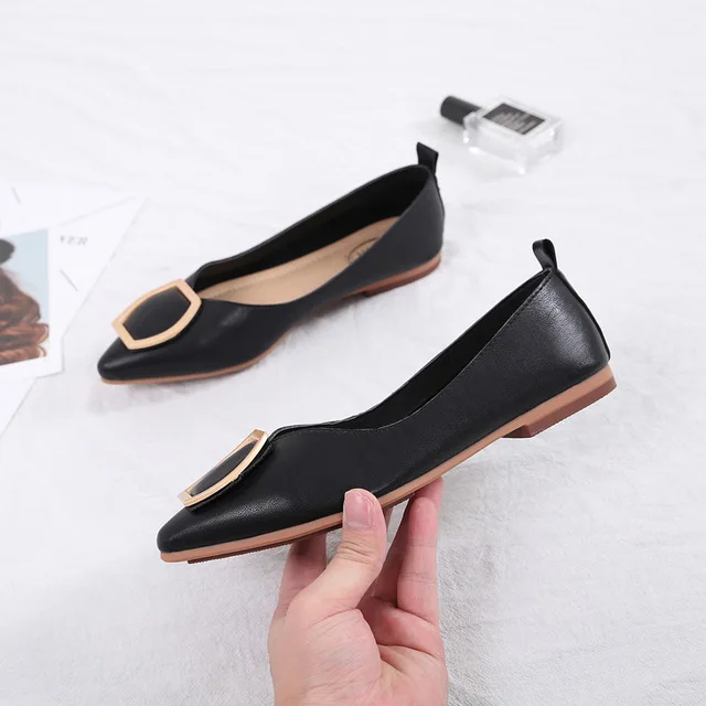 Удобные повседневные тонкие туфли с мягкой подошвой Туфли на плоской подошве