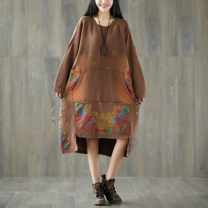 Свитшот женский в стиле девушки-Мори Худи оверсайз с большими карманами свитшот