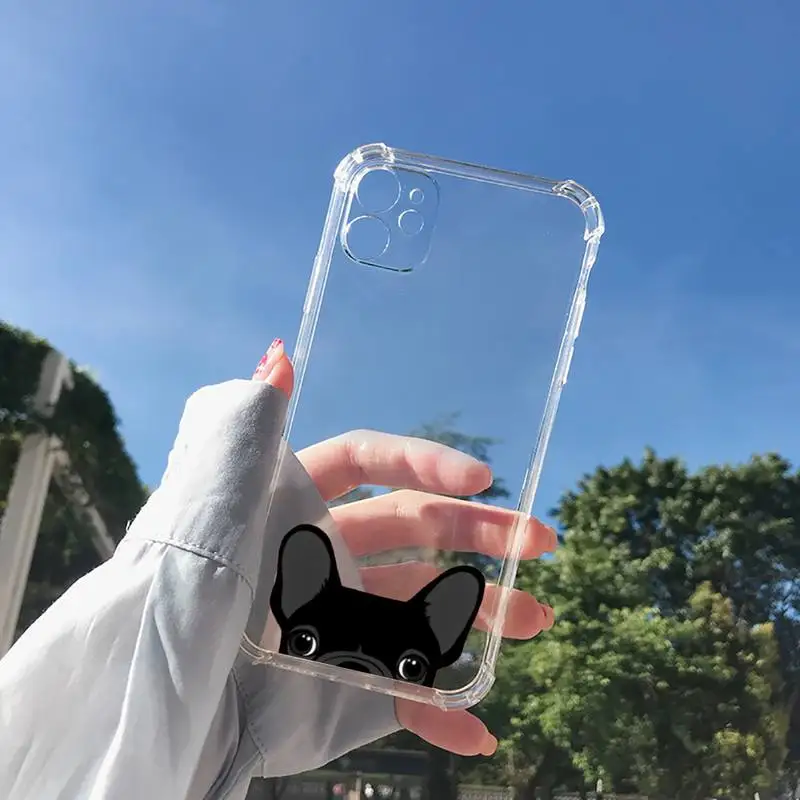 

Pug Dog French Bulldog animal Phone Case Transparent for Clear iPhone 11 12 8 7 6 6S XS MAX Plus X 5S SE 2020 XR mini pro