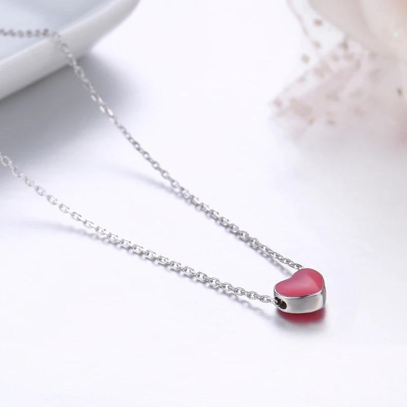 Женский чокер из серебра 925 пробы с подвеской в виде сердца | Украшения и