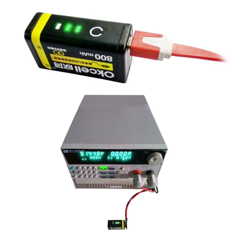 Аккумуляторная батарея Micro USB 9 в 800 мАч для мультиметра микрофона пульта