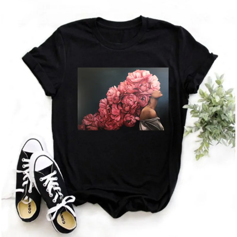 

Women floral print T-shirt Marc Marc casual short-sleeved sexy clothes