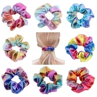 high quality metal rainbow fabric hairband stamping laser large coil head flower