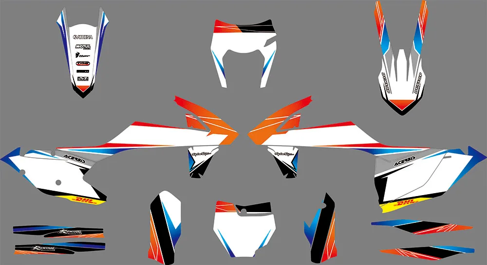 

Team Graphics Backgrounds Decals Stickers Kit For KTM EXC EXCF XCW 2017 2018 2019 SX SXF XC XCF 2016-2018