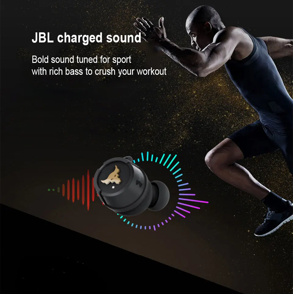 JBL мкА FLASH PROJECT ROCK Ture беспроводные наушники Bluetooth спортивные наушники Водонепроницаемые Наушники Громкая связь вызов с микрофоном зарядная коробка