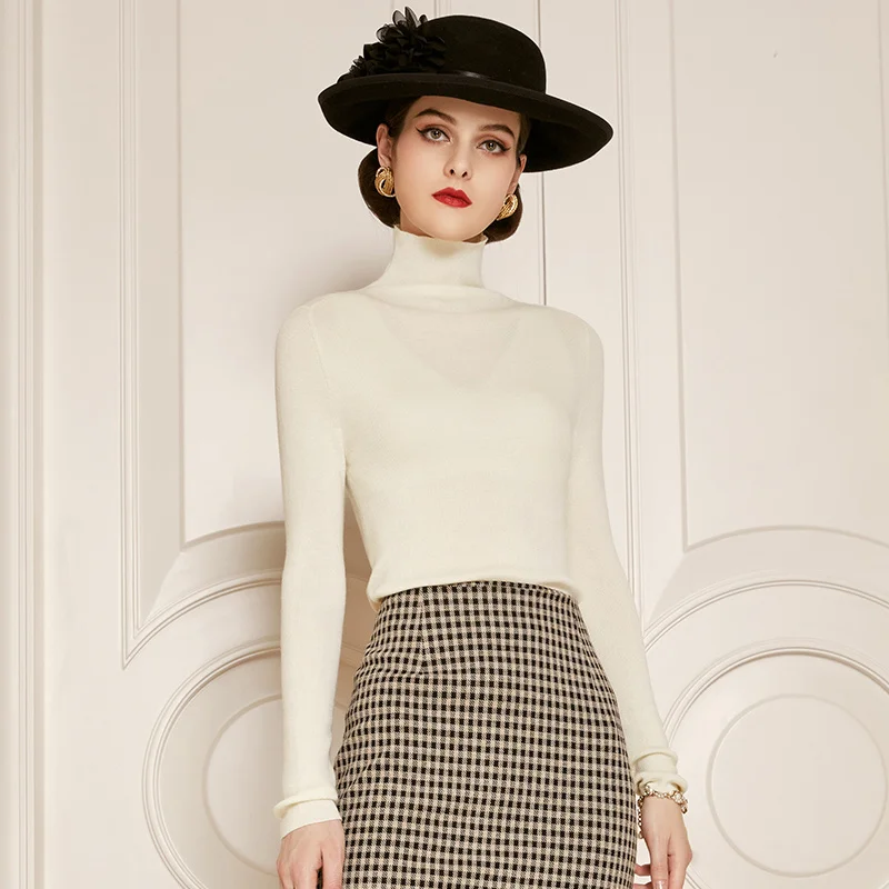 

SHZQ 2021 Winter New Korean White Sweater Women Wear Loose Bottomed Wool Sweater Outside in Autumn and Winter, Versatile Cashmer