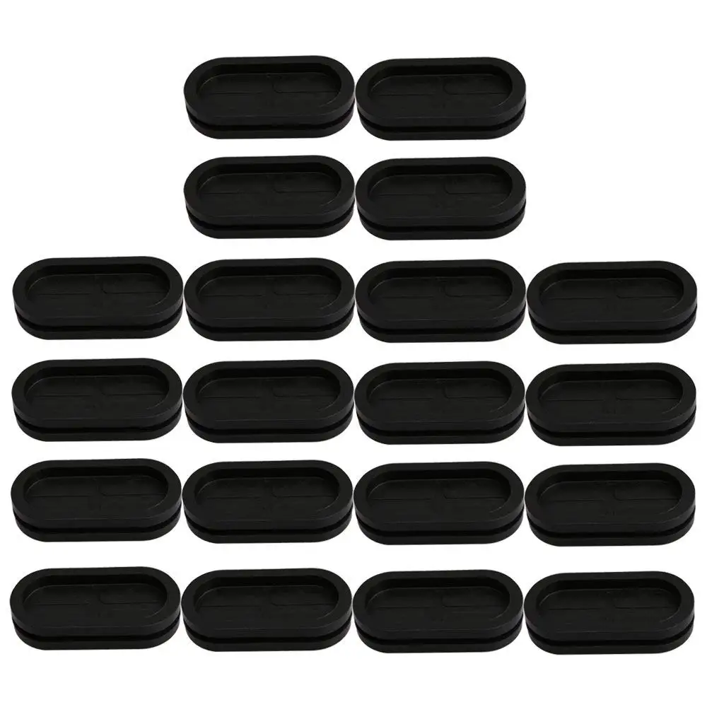 Паз черный синтетического каучука Овальный Форма двухсторонняя провода