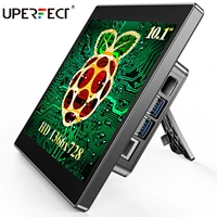 uperfect raspberry pi touchscreen case with fans stand raspberry pi 4 4b 3 3b 3b portable touchscreen monitor display
