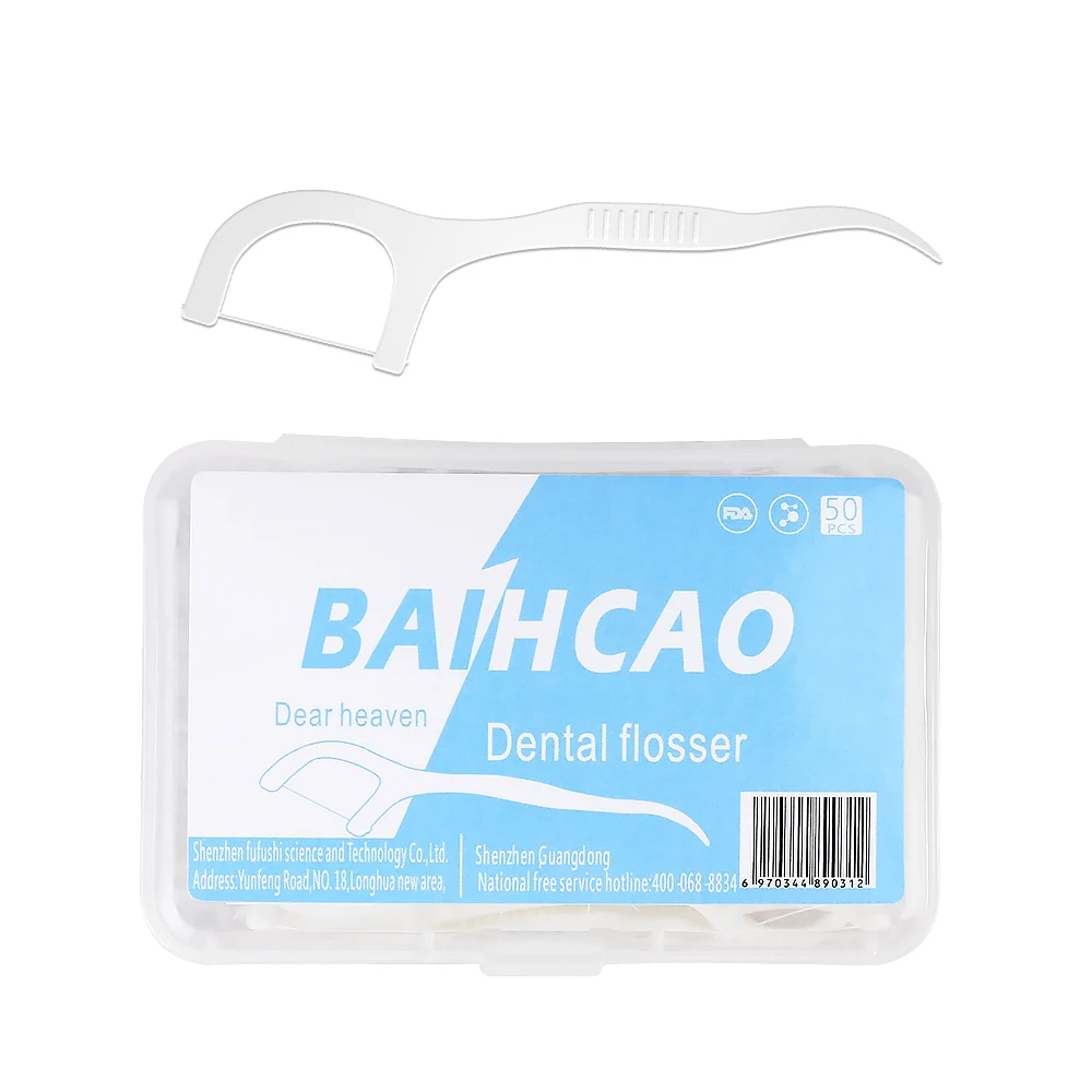 50 шт. зубная нить зубочистки палочки для чистки зубов Уход за полостью рта 4 8 см |