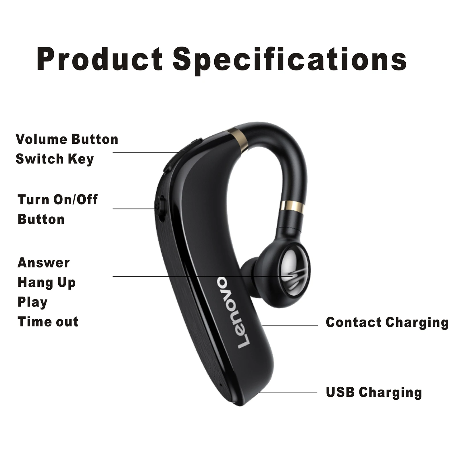Новинка 2021 HX106 Bluetooth 5 0 гарнитура наушники беспроводные наушники-вкладыши с HD