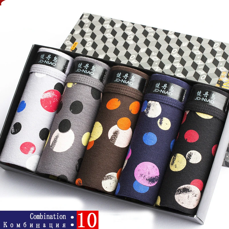 JDN 10 BOX bierdan L-5xL бренд почты боксёрские шорты мужчины mens комфортно мужчин boxershorts хлопок сексуально 5pcs / много cueca 24type мужского нижнего белья трусы мужские трусы-боксеры боксеры нижнее белье трусики - Цвет: JDN 10 BOX