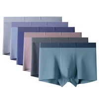 factory wholesale mens underwear cotton undies texture seamless silk man panties light luxury male boxer shorts men underpants