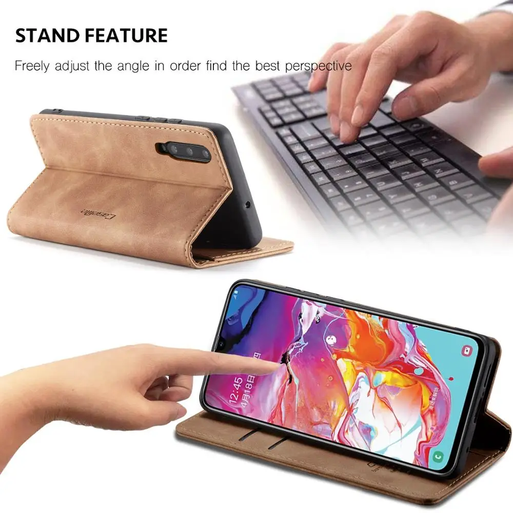 Магнитный кожаный чехол-книжка с бумажником чехол для samsung A50 A70 A60 A80 A90 A40 A30 A20 A10 M10