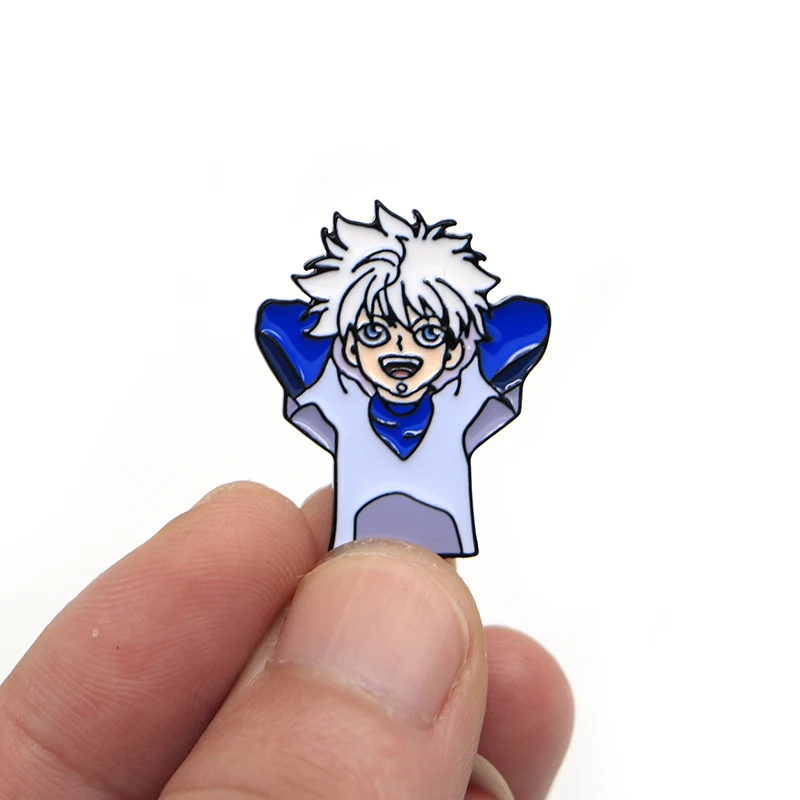 

30pcs Hunter HXH Backpack Pins Killua Zoldyck Enamel Pins Cartoon Anime GON FREECLapel Pin Bag Brooches Hat Badge Gifts NA2373