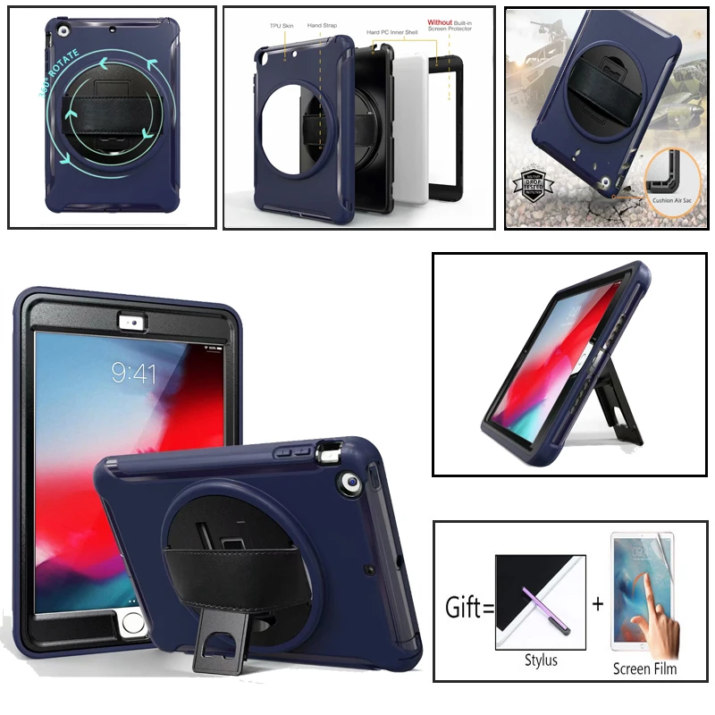 

Case for ipad 7th 10.2 2019 Air 2 6th 9.7 2018 Shock Proof EVA full body cover Handle stand case for kids for Mini Pro 10.5 Case