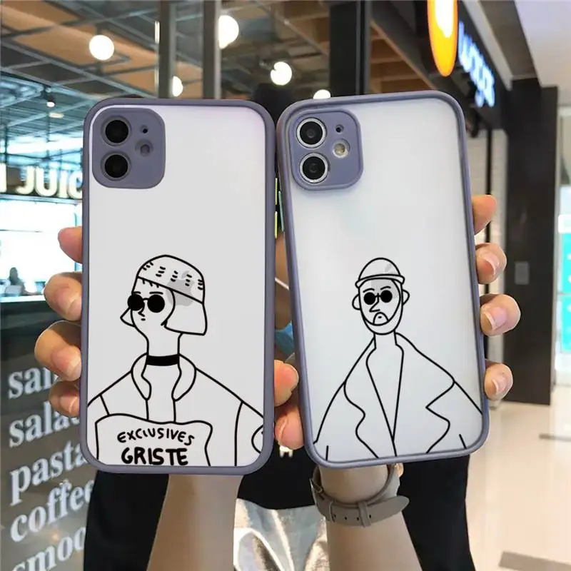 

American movie killer Leon Matilda simple Phone Case For iPhone 13 12 11 Mini Pro XR XS Max 7 8 Plus X Matte transparent