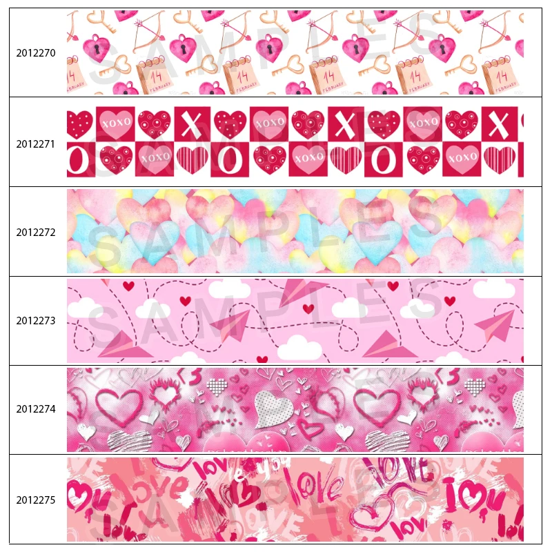 Лента для рукоделия 10 ярдов с принтом в виде горячих губ на День Св. Валентина |