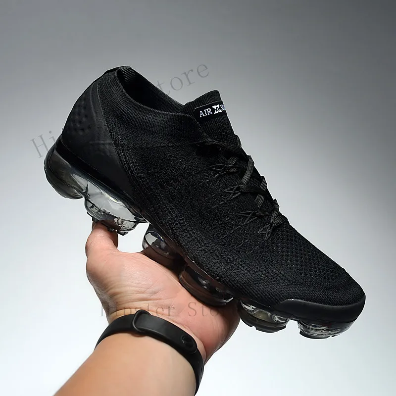 Мужские кроссовки; женская обувь для бега; Vapormax_ ; дышащая обувь с максимальной подушкой; Повседневная сетчатая обувь; увеличивающая рост; цвет белый, черный