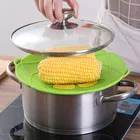 Многофункциональная силиконовая крышка, пробка от протекания, крышка для кастрюли с защитой от перелива, диаметр 26,5 см, кухонные приспособления, крышки для кастрюль, посуда