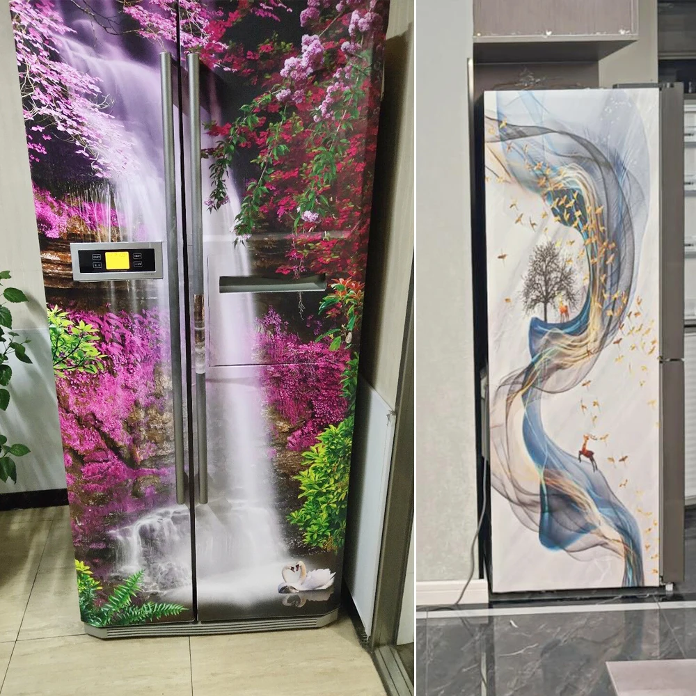 Наклейка для холодильника пленка на всю поверхность кухонная утварь