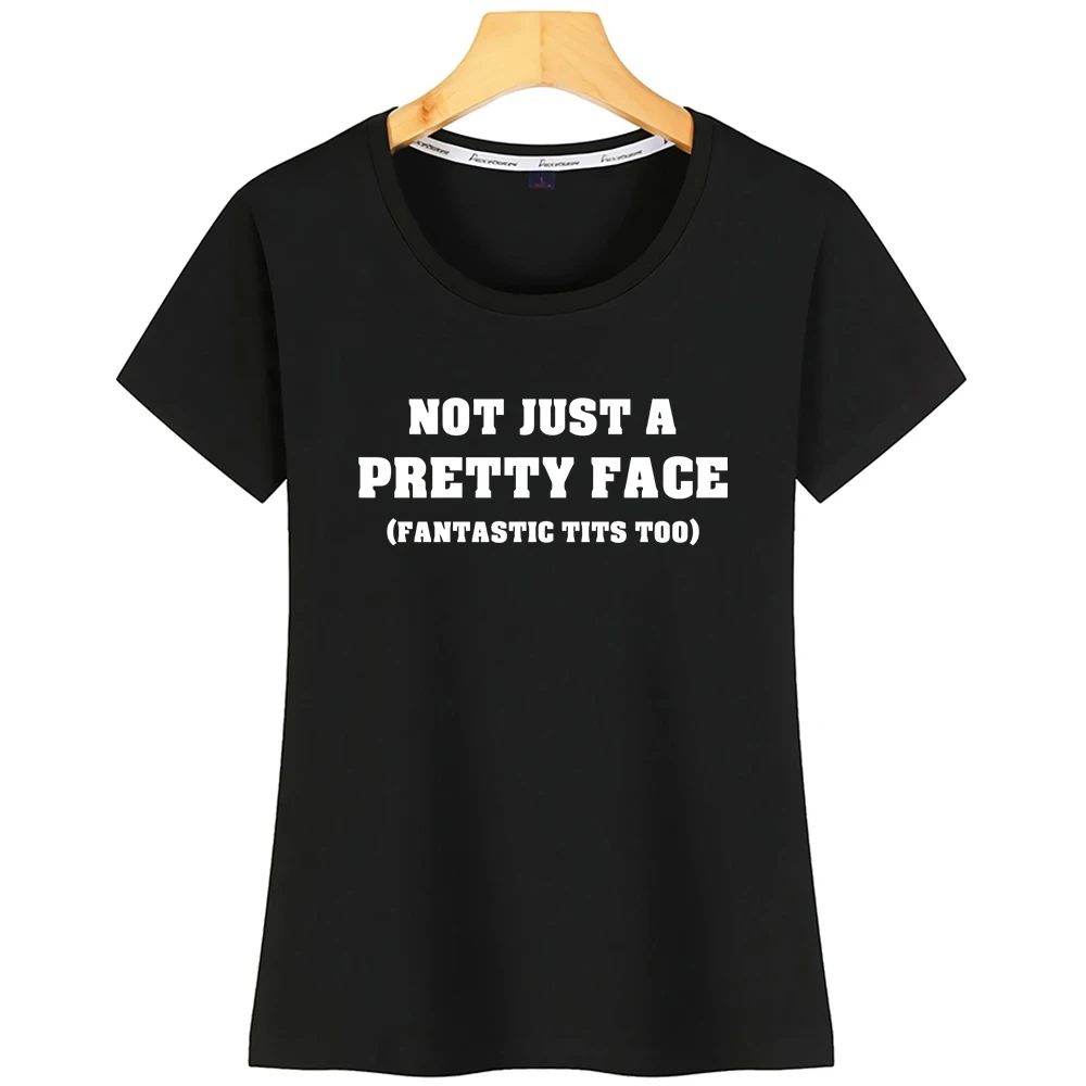 Женская винтажная короткая футболка с круглым вырезом и надписью Not Just A Pretty