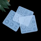 Самодельные серьги, лист, полуоткрытые каплевидные формы из уф смолы, ювелирные изделия, аксессуары для ювелирных изделий, коллекционный трафарет геометрической формы