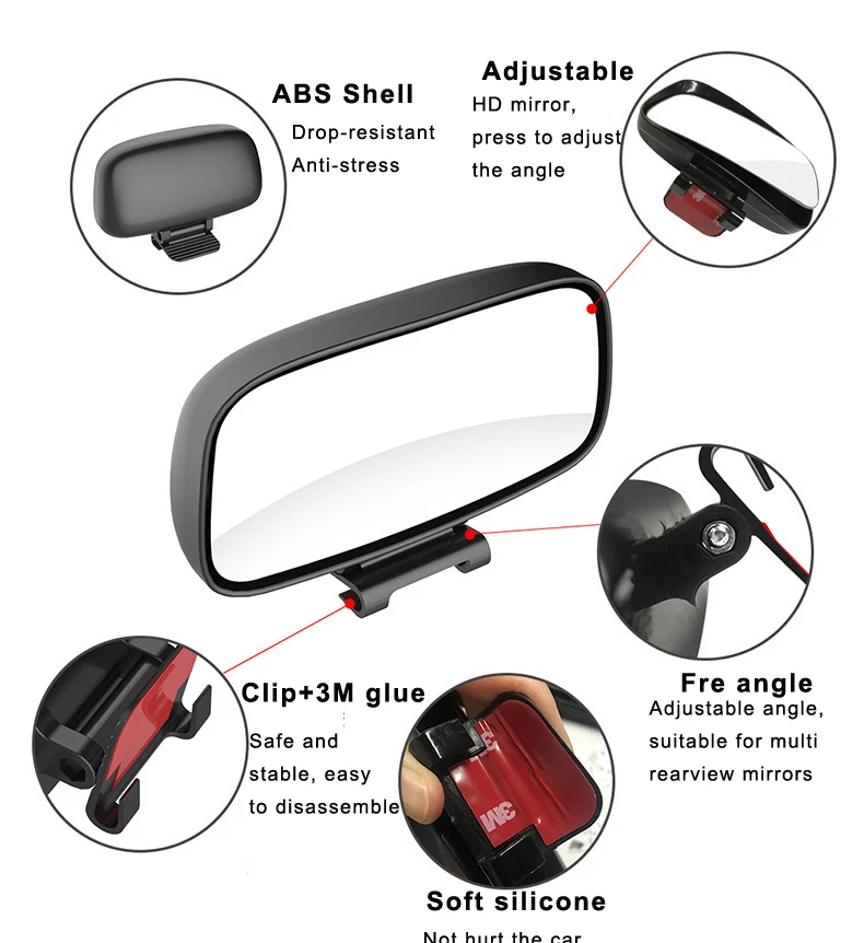 Автомобильный обзор парковки зеркала регулируемое зеркало для Широкий формат HD