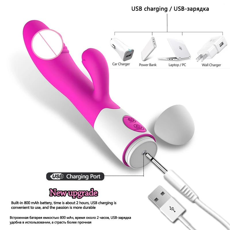 30 Speed Dildo Rabbit Vibrator G Spot Vagina Clitoris Vibrators Female Electric Motor Massager Masturbation Sex Toy for Women | Красота и
