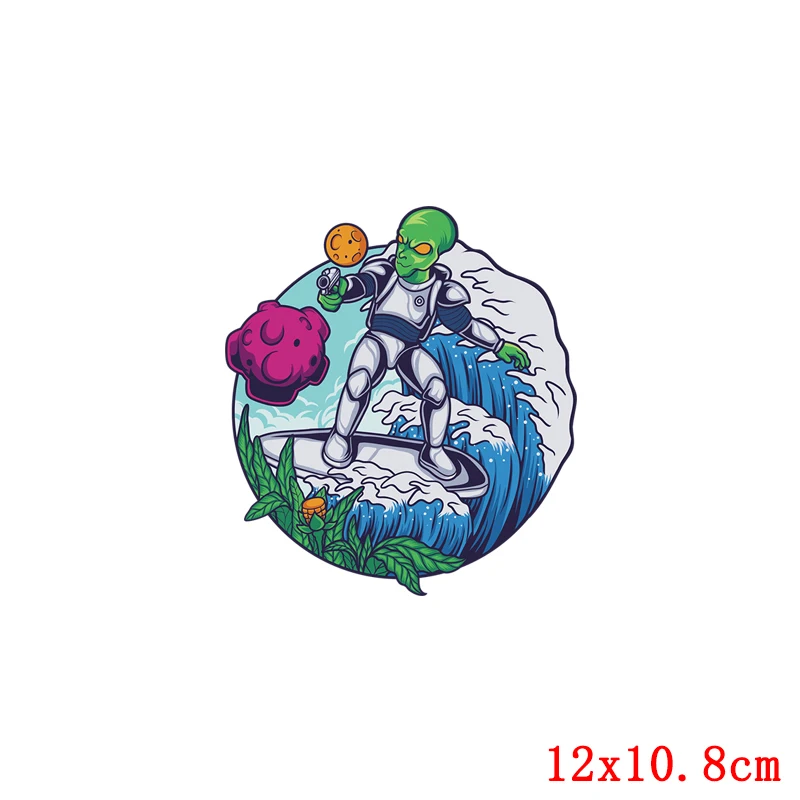 Наклейки на одежду с инопланетянином НЛО термонаклейки рисунком инопланетянина