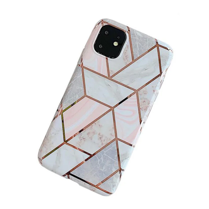 Чехол для iphone 11 Pro Max 6 s 7 8 plus X XR XS геометрический узор защитный ТПУ силиконовый
