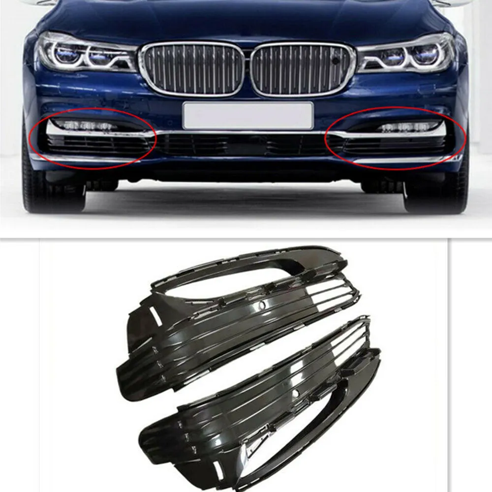 NEW Front Fog Light Bumper Grille Trim Cover 51117486837 51117486838 For BMW 7 Series G12