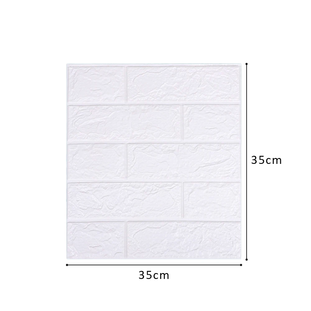 

10 Pcs/Set DIY 3D Wall Stickers Imitation Brick Bedroom Decoration Waterproof Self Adhesive Wallpaper For Living Room Kitchen