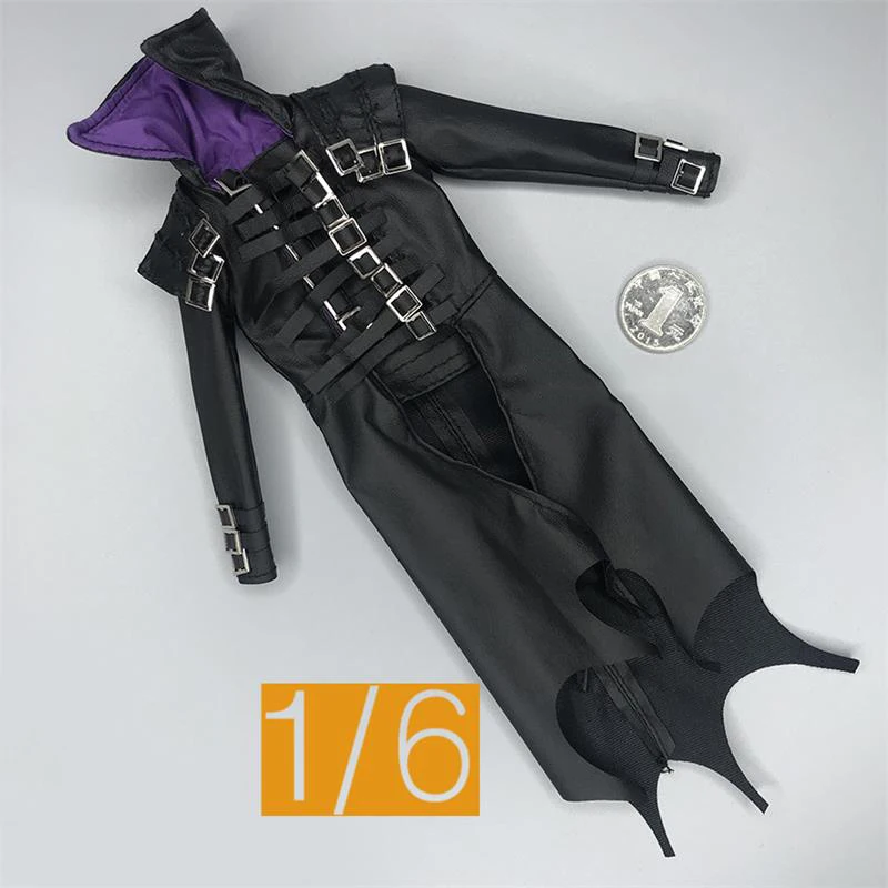 

1/6 Soldier Toys Death Metal Laughing Bat Real Leather Jacket For 12 Inch Doll Figures Accessories