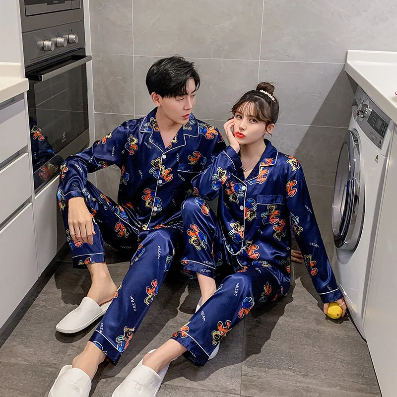 Женские атласные шелковые пижамы наборы для ухода за кожей взрослых Сезон весна