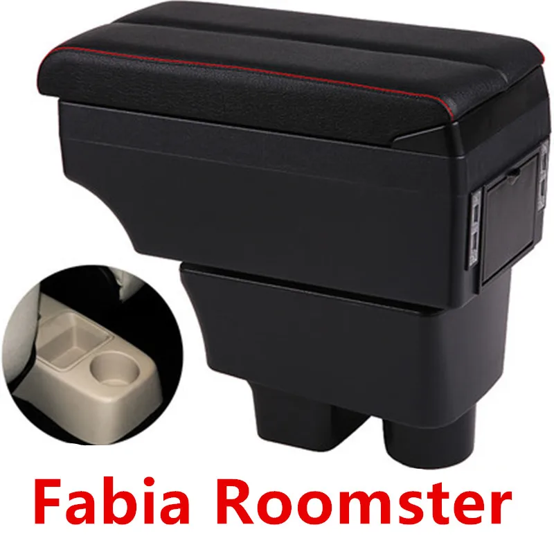 Для Fabia Roomster подлокотник коробка центральный магазин содержание коробка для хранения с USB интерфейсом продукты 2006