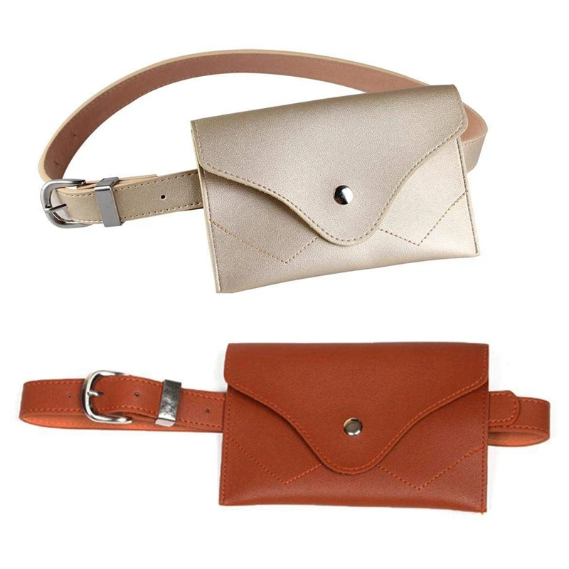 2 шт. Женская поясная сумка из искусственной кожи со съемным ремнем модный пояс