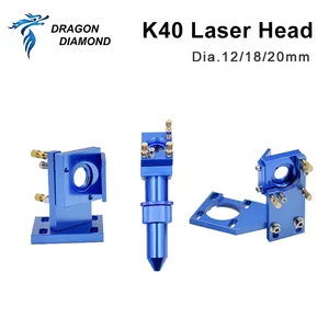 Серия K40: CO2 лазерная головка набор лазерный гравер Dia.12 мм 18 мм 20 мм FL 50,8 мм для 2030 4060 CO2 лазерный гравировальный станок для резки