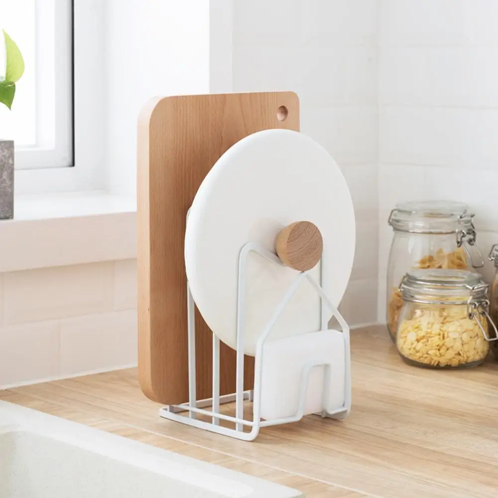 

Rack Shelf Stand Multi Layer Space Saving Rustproof Board Lid Cutting Practical Kitchen Art Pot Holder Organizer Iron Home W0I8